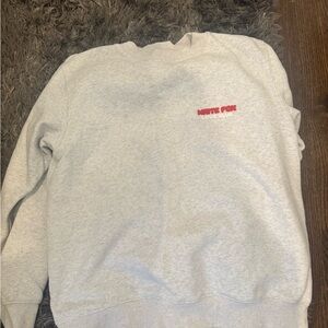 White Fox Boutique Gray Sweatshirt Casual Essential